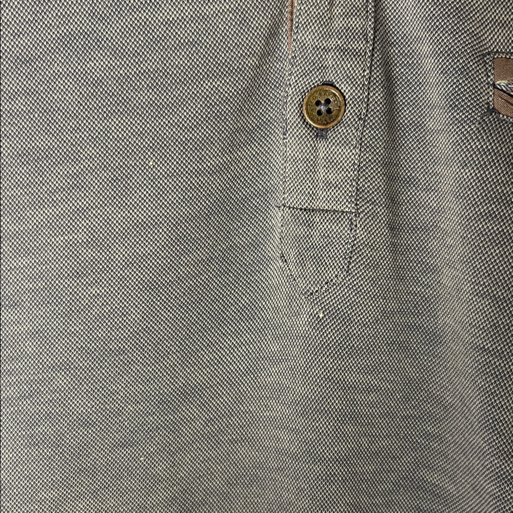 Ted Baker polo Shirt with Gray and Purple Accents men’s size 5 checkered collar - Picture 10 of 12